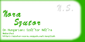 nora szutor business card